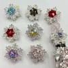 Indústria Pesada Liga de Metal Dupla Face Incrustada com Strass Floco de Neve Zircônia Multi-Furo Contas DIY Sensação de Alto Padrão Pode Ser Enfiado Caneta Telefone Cordão Ornamento Acessórios