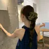 Goma para el pelo de patrón a cuadros retro amarillo para mujer, accesorio para el pelo de alta elasticidad, liga para el pelo, adorno para el pelo, cuerda para el pelo