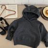 Suéter con Capucha para Niños Hombres 2025 Otoño Nuevo Sudadera Jersey para Niños Color Puro Chaqueta Tejida para Bebé Estilo Mujer