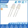 F5/5MM cabeça redonda com LED monocromático de névoa lateral, contas de luz indicadoras em linha, pés longos pés curtos, LED de tubo de dois níveis luminoso