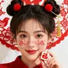 Cavalo Rosa Yuanbao Festival da Primavera Ano Novo Adesivos de Rosto Maquiagem Adesivos de Tatuagem Evento de Festa Maquiagem Adesivos de Blush Fofo Atacado