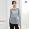 Roupas de treinamento de dança étnica clássica moderna Professores de treinamento corporal feminino Malha de manga comprida Top de dedo Primavera e verão
