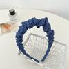 Diadema plisada de tela vaquera transfronteriza europea y americana, diadema de intestino grueso con personalidad fina, accesorios para el cabello de moda de verano para mujer