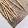 Palo Corto de Madera Naranja para Remover Arte de Uñas Multifuncional Doble Punta Removedor de Belleza Presiona Uñas Postizas Empujador de Cutícula en Relieve 100 Piezas/Paquete