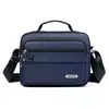 Mochila de color liso para negocios, gran capacidad, multicapa impermeable de tela Oxford para hombro y cruzada, bolsa casual de viaje de tela Oxford para hombre