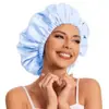 Amazon Venta Caliente Transfronteriza Extra Grande Doble Capa para Mujer Hogar Comercio Exterior Pañuelo para la Cabeza Cuidado del Cabello Posparto Sombrero Redondo Gorro de Dormir de Satén
