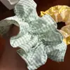 Bufanda Cuadrada Versátil de Lunares Francesa Goma para el Cabello Scrunchie Hueco de Cereza Cuerda para el Cabello de Cola de Caballo Simple Corazón Suave