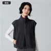 Chaleco con cremallera y cuello alto transfronterizo, Chaqueta deportiva cálida casual, Chaleco sin mangas con forro polar, Chaleco de entrenamiento de fitness para usar como prenda exterior