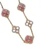 Pulsera Flor de la Suerte Rosa de Circonita Super Brillante Dulce Exquisita Simple Versátil Joyería de Mano de Lujo Ligero Gama Alta para Mujeres
