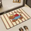 Alfombra de Piso para Baño para Uso Doméstico, Felpudo Absorbente y de Secado Rápido para Entrada de Baño, Alfombra Antideslizante de Tierra de Diatomeas para Cabina de Ducha
