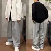 Xdzz25Ss Otoño Versátil Peso Pesado Streetwear Silueta Relajada Plisados Pierna Ancha Moda Versátil Pantalones Casuales para Hombre