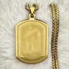 Collar Rectangular de Acero Inoxidable con Patrón de Grabado Árabe, Joyería de Moda Personalizada para Hombres, Venta al por Mayor, Popular Transfronterizo en Amazon
