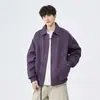 NASA SOBRE Chaqueta retro americana de gamuza para hombre, estilo nuevo primavera y otoño 2026, abrigo casual holgado con cuello de solapa