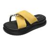 Pantuflas Guofeng para Mujer Verano Exterior Hermosas Suela Gruesa 2025 Nueva Moda Elegantes No Cansan los Pies Sandalias de Vestir