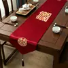 Toalha de Mesa de Casamento com Caminho de Mesa de Caractere Dupla Felicidade Vermelho, Capa para Mesa de Centro e Mesa de Jantar, Decoração de Quarto de Casamento, Noivado de Casamento, Arranjo de Casa Nova Estilo Chinês