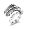 Anillo de Flecha de Pluma Anillo de Acero de Titanio para Hombre Moda Personalizado Anillo de Pluma para Dedo Índice de Niña SA956
