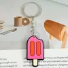 Llavero PVC Postre Simulación Goma Suave Colgante Metálico Pastel Dulce Adorno Regalo para Niñas Llavero Al por Mayor