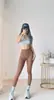 Calça de Yoga para Primavera e Outono Secagem Rápida Cintura Alta Sem Costura Leggings de Yoga Malha para Treino Esportivo Calça Cropped