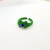 Anillo de dibujos animados de monstruo flocado nuevo de otoño e invierno para mujer, lindo y divertido anillo abierto para todo tipo de combinaciones, para novias y parejas, dedo índice.