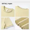 Estilo Novo Primavera e Verão 50 Unidades Algodão Mercerizado e Nylon Color Block Gola Flat Cor Sólida Gola Redonda Manga Curta Personalizado Casual Roupa de Trabalho com Impressão de Logo