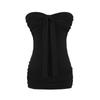 83127-25 Verano Nuevo Estilo Coreano Sexy Estilo Pura Pasión Top Tubo con Lazo Vestido Corto que Cubre la Cadera