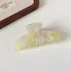 Pinza de garra fresca de acetato estilo francés, elegante y sofisticada, para recogidos en la nuca, pinza de tiburón para peinados semirecogidos o coletas altas