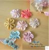 DIY joias acessórios artesanais material 4CM candy cor costurada à mão cinco pétalas flor pano flor chiffon flor acessórios de cabelo