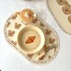 Nuevo ins Mantel individual de oso lindo estilo coreano, tapete de aislamiento térmico, mantel de mesa para niños, mantel individual, tapete para plato, tapete impermeable antiquemaduras, venta al por mayor