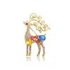 Broche Navideño de Papá Noel con Esmalte e Incrustaciones de Diamantes, Diseño de Nicho de Alta Gama, Accesorio Versátil para el Pecho para Abrigos de Mujer
