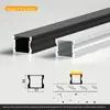 Perfil de Alumínio para Luminária Linear LED Luminária Linear Embutida Canaleta de Alumínio para Luminária Tira de Luz Dura Canaleta de Alumínio Fonte de Luz Lateral