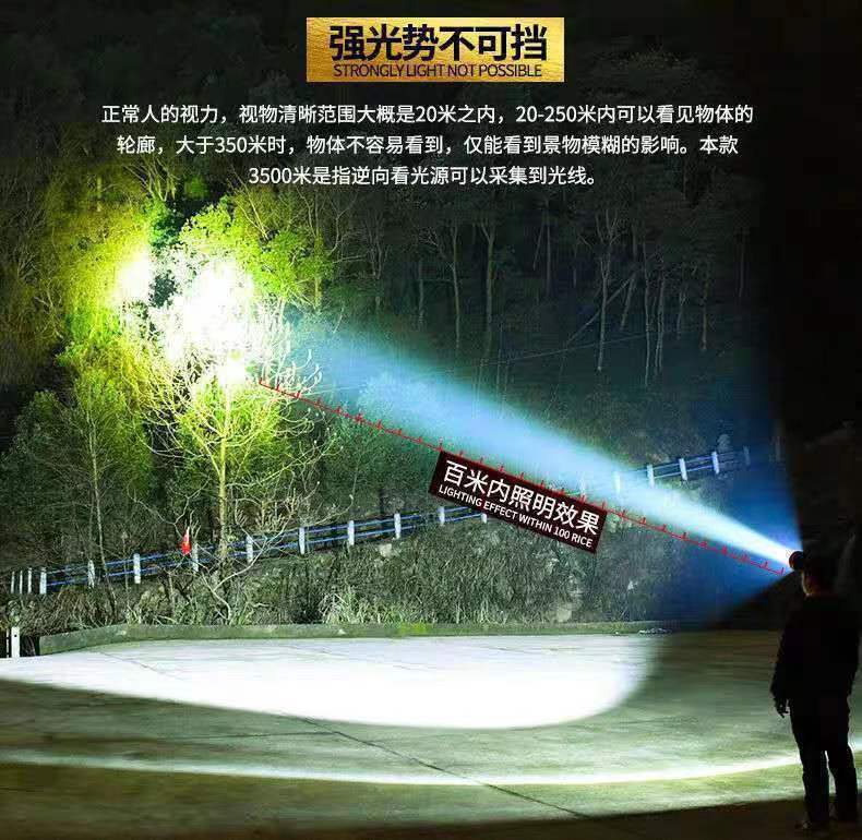 感应头灯强光超亮头戴式