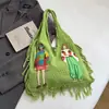 Bolso de hombro tejido informal de gran capacidad transfronterizo estilo relajado para el día a día 2026 nuevo bolso de mano tejido de gran capacidad