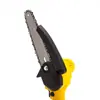 Motosierra eléctrica de cadena de mano única de 6 pulgadas/8 pulgadas sin escobillas de alta velocidad sierra eléctrica de litio de 8 pulgadas recargable inalámbrica hogar fábrica cabello lacio