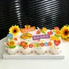 Decoraciones para Cupcakes del Día del Maestro 2026: "Gracias por tu duro trabajo, maestro", Decoraciones para Hornear Felices Fiestas Inserts