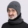 Sombrero para personas de mediana edad y ancianos para hombre, invierno, cálido, protección para las orejas, sombrero para anciano, invierno para hombre, padre, abuelo, sombrero de lana tejido