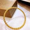 Pulsera de oro y arena de Vietnam para mujer, pulsera de herencia de ley antigua, pulsera de boda chapada en oro de latón, fabricantes de anillos al por mayor