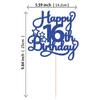 Glitter Multicolor Tarjeta para Insertar en Pastel de Cumpleaños de Un Año para Celebrar el Primer Aniversario de Cumpleaños Decoración Insertable