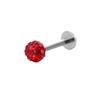 Pendiente de bola de diamante completo de acero inoxidable europeo y americano de 0,8 varillas, con forma de T, para oreja, hueso, uña, labio, 20 g, joyería de perforación en Amazon