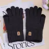 Moda simple nuevos guantes deportivos de otoño e invierno para hombre, cálidos, a prueba de frío, engrosados, para exteriores, equitación, conducción, estudiantes