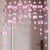 Cachorro Jade Gui Fofo Laço Estrela Feliz Quarto Histerico Cortina de Porta Cortina Decorativa Cortina de Barreira Sem Perfuração para Menina