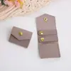 Stock Listo Moda Bolso de Cuero de Microfibra Suave para Joyería Mini Bolso Bolsa para Accesorios de Joyería Accesorios de Viaje Bolsa de Almacenamiento para Joyería