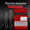 Estilo americano pino giratório forte alta velocidade oito anéis embalagem vermelha pino luya acessórios de pesca a granel