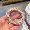 Elástico de Cabelo Scrunchie Básico de Seda de Gelo Alta Elasticidade Simples Versátil Corda para Rabo de Cavalo Baixo Acessório de Cabelo Elástico Feminino