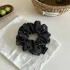 Scrunchie de tricô floral pequeno estilo coreano elástico para rabo de cavalo com estampa de alta qualidade, corda de cabelo, flor de cabeça