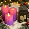 Columna Romana de Comercio Exterior Velas Electrónicas LED con Llama Parpadeante Simulada Adornos de Decoración Navideña Boda Restaurante Venta al por Mayor