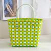 Cestas Coloridas Tejidas a Mano, Cestas de Verduras de Gran Capacidad, Cestas de Mano, Bolsos de Mano, Bolsas para Salidas de Picnic, Bolsas de Mano