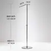 Estante de exhibición de piso de acero inoxidable para tiendas de ropa, perchero colgante plateado para tiendas de ropa para hombres y mujeres