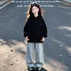 Ropa para niños para niñas, sudadera con capucha de otoño, nuevo modelo 2026, top súper elegante y versátil para niñas mayores