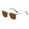 Gafas de Sol Cuadradas de Moda Europeas y Americanas 2026 para Hombre, Gafas de Sol Retro Personalizadas de Doble Puente Anti-UV para Hombre Transfronterizas
