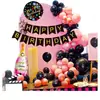 Decoración para fiesta de cumpleaños, arreglo sorpresa, suministros y set de globos decorativos para celebraciones del 18 cumpleaños para novio y novia